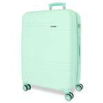 MOVOM Galaxy Grande Valise Bleue 53 x 78 x 31 cm Rigide ABS Fermeture à Combinaison latérale 110 l 4,92 kg 4 Roues Doubles, Bleu, Grande Valise