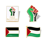 4 st Palestina Flagga Brosch Nål, Fri Palestina Näve Badge Nål Lapel, Fri Palestina Badge Emblem Brosch Nål För Hatt Kläder