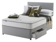 Silentnight Memory Superking 2 Drawer Divan Bed - Grey Super King