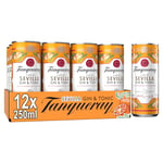 Tanqueray Flor de Sevilla Gin & Tonic | 6.5% vol | 12 x 250ml | Ready to Drink Cans | Bittersweet Taste of Seville Oranges & Tanqueray London Dry Gin | Mixed with Tonic