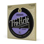 D'Addario Guitar Strings - Pro-Arte Classical Guitar Strings - EJ44C - Nylon Guitar Strings - Silver Plated Wrap, Composite Core, Clear Nylon Trebles - Extra-Hard Tension