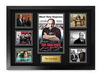 HWC Trading FR A2 The Sopranos Gifts Printed Signed Autograph Presentation Photo Montage Display for TV Show Fans - A2 Framed