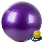 Gymboll med pump Ø 65 cm - Lila