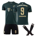 Lewandowski #9 tröja 2022-2023 Ny säsong fotbollströjor set för barn och ungdomar 2223 Barcelona Hem Vuxna Barn Komfort - Perfet Golden Special Edition Kids 26(140-150CM)