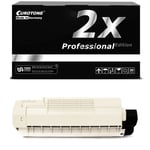 2x Eurotone Pro Toner Black for OKI C-5600-DN C-5600-N C-5700-N C-5700-DN