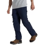 Craghoppers Mens Workwear Bedale Stretch Cargo Trousers Hiking Pants, Dk Navy, 38W EU