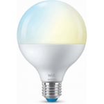 WiZ smartlampa globe, E27, globlampa - vita ljusfärger, Wi-Fi, 2700-6500 K, 1055 lm