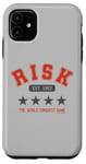 Coque pour iPhone 11 Risk The World Conquest Game Est. 1957 Retro Logo