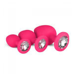 BIJOU ANAL Lot de 3 plugs Bijou Diamond Roses EasyToys  Collection