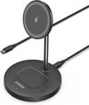 Wireless Charger, Powerwave Lite 2-In-1 With 1.5m Usb-C Cable, Magnetic Stand For Iphone 12/13 Series And Airpods 2/Pro (Without Ac Adapter)[Cdq092133]