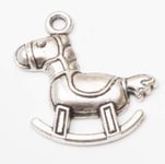 WANM 25Pcs Vintage Animal Horse Rocking Horse Pendant Charm For Jewelry Making Diy Handmade Horse Pendant