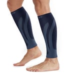 CAMBIVO 2 Paires Manchon Compression Mollet, Bas de Contention Femme Homme, Chaussettes de Contention Unisex contre Varices Jambes Lourdes et Douloureuses pour Sport Course Jogging Vélo Fitness