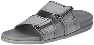 Tommy Hilfiger Men Sandals Mix Buckles Summer, Grey (Antique Silver), 10 UK