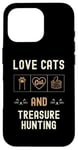 iPhone 16 Pro Cat Lover Cats And Treasure Hunting Metal-Detecting Kittens Case