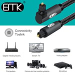 Optisk toslink Digital kabel - Roterbar 360° - 2 m