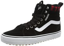 Vans Men's Filmore Hi VansGuard Sneaker, (Suede) Black/red Plaid, 8 UK