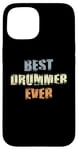 Coque pour iPhone 15 Batterie pour groupe de musique Best Drummer