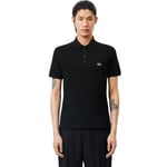 Lacoste Mens Slim Fit Short Sleeve Polo Shirt In Black material_cotton - Size Medium