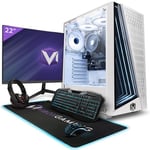 Vibox I-36 PC Gamer - 22" Écran Pack - Quad Core AMD Ryzen 3200G Processeur 4GHz - Radeon Vega 8 Graphique - 16Go RAM - 500Go NVMe M.2 SSD - Windows 11 - WiFi