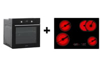 Four Cuisinière Cuisson Vitrocéramique 77cm Herdset Montage Autonome sans Cadre