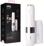 Braun Face Mini FS1000 Hair Remover Portable Facial Hair Shaver for Women White