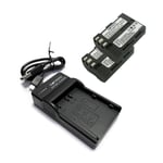 Dot.Foto EN-EL3e 1500mAh Battery x2 & USB Battery Charger for Nikon