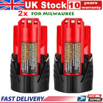 2-Pack For Milwaukee M12 LI-ION 12V XC 3.5Ah High Capacity Battery 48-11-2402