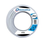 Electraline 18012 Couronne de Cable TV (ANTEX 21) 25M Blanc