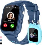 4g Montre Connectée Enfant 4g Gps Appel Vidéo Sos Podometre Marche Étanche Réveil Caméra Jeux Cartes D'apprentissage Calculatrice Musique Traceur Gps Enfant Tracker Cadeaux- Fille [Con081628]