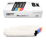 8x Eurotone Eco Toner XXL for OKI MC-861-CDXN MC-861-DN