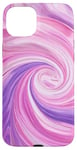 iPhone 15 Plus Swirl Pink Color Illustration Pattern Abstract Art Case