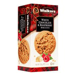 Walkers Shortbread White Chocolate & Raspberry Biscuits, Traditional Biscuits By Scottish Recipe, 150g (Pack of 12)