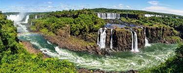 Panoramic view at Iguazu Falls  Brazil