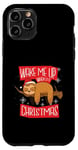 Coque pour iPhone 11 Pro RÉVEILLE-MOI QUAND C'EST NOËL Meme drôle de paresseux paresseux