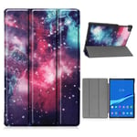 Lenovo Tab M10 FHD Plus tri-fold pattern leather case - Galaxy Pattern