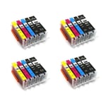 4x PGI580 CLI581 Black Cyan Magenta Yellow Cartridges For Canon TS9550 Printer