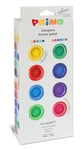 PRIMO - Kit Palette Peinture Enfant +3 Ans avec Peinture Gouache 25 ml, 12 Couleurs Tempera Couvrantes pour Peinture Textile, Aquarelle, Coloriage et d'Autres Surfaces, Loisirs Créatifs Made in Italy