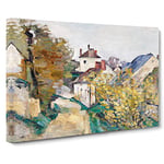 House Of Dr. Gachet By Paul Cezanne Classic Painting Canvas Wall Art Print Ready to Hang, Framed Picture for Living Room Bedroom Home Office Décor, 24x16 Inch (60x40 cm)