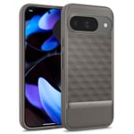 Caseology Parallax for Google Pixel 9 / Google Pixel 9 Pro Case, [Military Grade Drop Protection] Ergonomic 3D Hexa Cube Case Cover for Google Pixel 9 / Pixel 9 Pro - Ash Grey