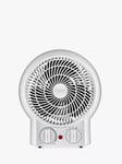 ANYDAY John Lewis & Partners Hot and Cool Mini Fan and Heater, White