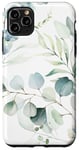 iPhone 11 Pro Max Soft Green Watercolor Eucalyptus Leaves Case