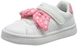 Geox Fille J Djrock Girl Basket, White Lt Coral, 34 EU