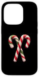 Coque pour iPhone 14 Pro Canne à sucre de Noël classique festive, motif bonbon