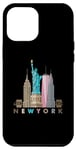 Coque pour iPhone 15 Plus New York City Skyline Statue de la Liberté