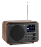 Audizio Milan bärbar DAB-radio med Bluetooth, FM-radio och batteri - Trä färgad, Radioapparat - Digitalradio