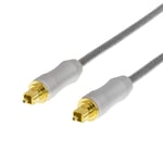 Deltaco High End Toslink Cable optical cable digital audio 2m - Silver