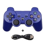 Bleu - Manette de jeu sans fil Bluetooth pour Sony PS3, console PlayStation 3, manette pour PC, prise en char