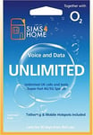 O2 Sim Card Preloaded with UNLIMITED UK Calls, Texts & UNLIMITED 4G/5G Data