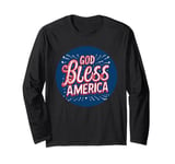 Cool God bless America Stamp Long Sleeve T-Shirt