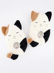 Squishmallows Squishmallow Cam Cat Slippers, White, Size 13-1 Younger